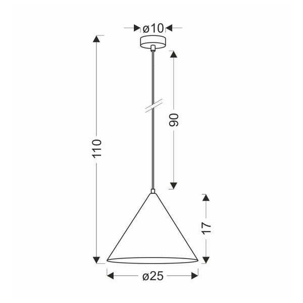 Pruun rippvalgusti klaasist lambivarjuga ø 25 cm Dunca - Candellux Lighting-image-4