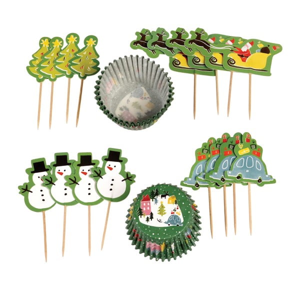 Set na pečení muffinů s vánočním motivem Rex London Wonderland