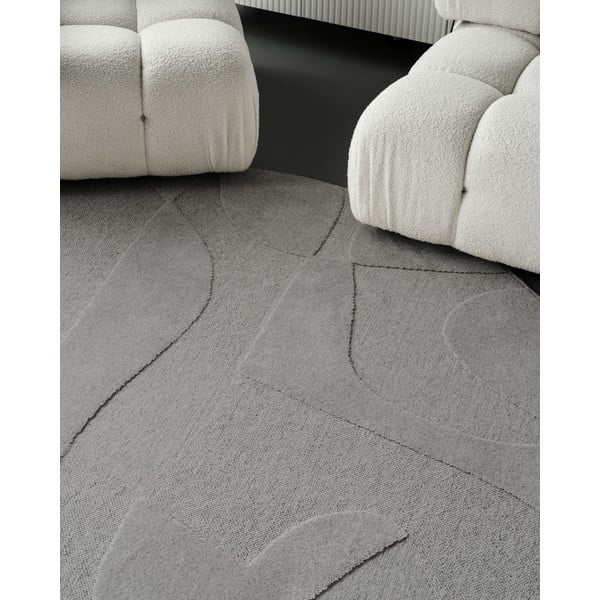 Hall villane ümmargune vaip ø 120 cm Morphic Botanica - Agnella-image-3