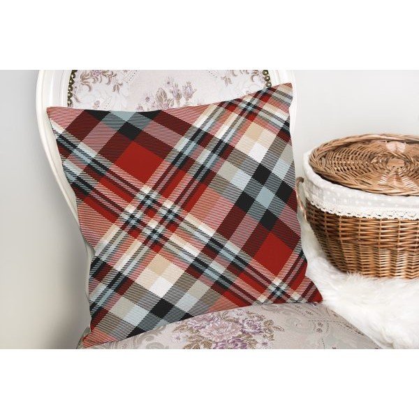 Punane dekoratiivne padjapüür flanell, 35 x 55 cm - Minimalist Cushion Covers-image-2