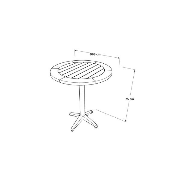 Alumiiniumist ümmargune aia söögilaud ø 68 cm Spring – Ezeis-image-2