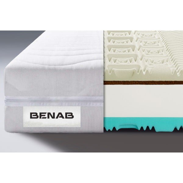 Kõva/keskmine kahepoolne poroloonmadrats 100x200 cm Visco Touch - BENAB-image-1