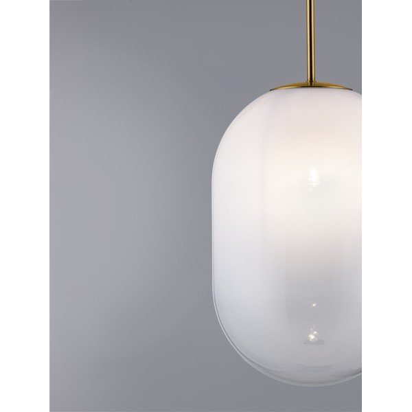Valge/kuldne klaasist ripplamp ø 24 cm Chrysi - Nova Luce-image-3