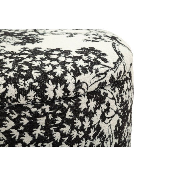 Mustvalge taburet Oriental Style - Mauro Ferretti-image-4