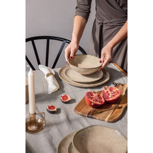 Beež kivikeraamikast õhtusööginõude komplekt 16tk Glosia - Bonami Selection-image-1