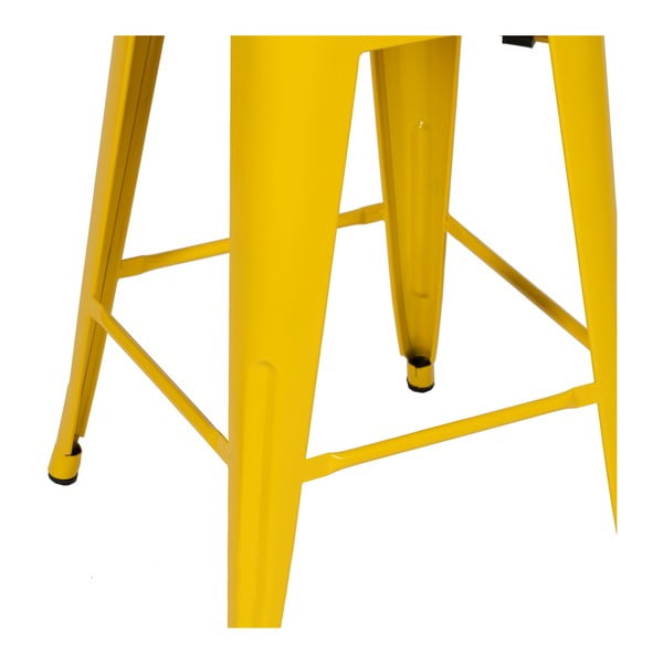 Kollased metallist baaritoolid 2 tk komplektis (istme kõrgus 61 cm) - Ixia-image-4