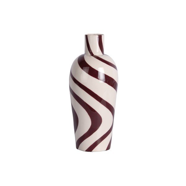 Burgundiapunane/valge terasest vaas (kõrgus 30 cm) Dublin Swirl - PT LIVING