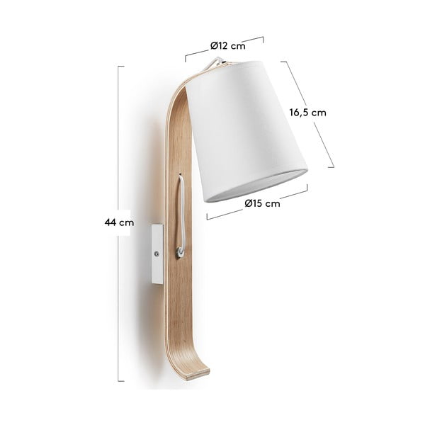 Valge seinalamp Percy - Kave Home-image-2