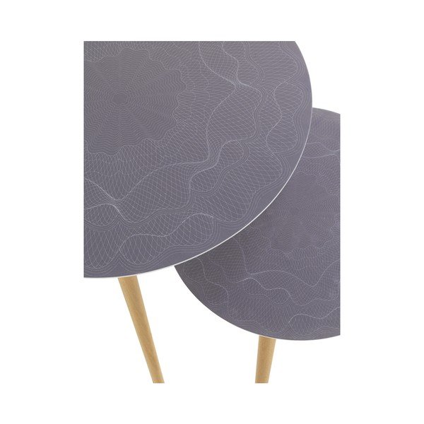 Sada 2 konferenčních stolků Geese Nordic Style Grisso, ⌀ 60 cm-image-1