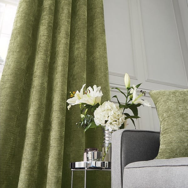 Khaki värvi šenill-kangast termokardinad 2tk komplektis 229x183 cm Selene Luxury Chenille - Hyperion-image-3