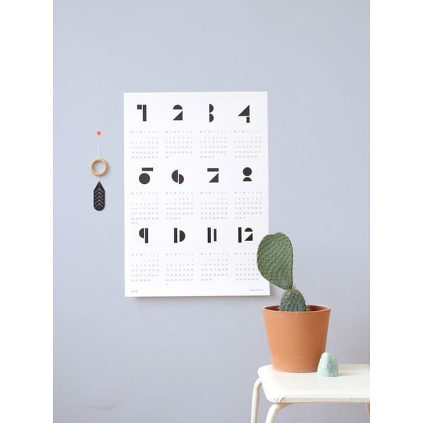 Nástěnný kalendář SNUG.Toy Blocks 2017, bílý