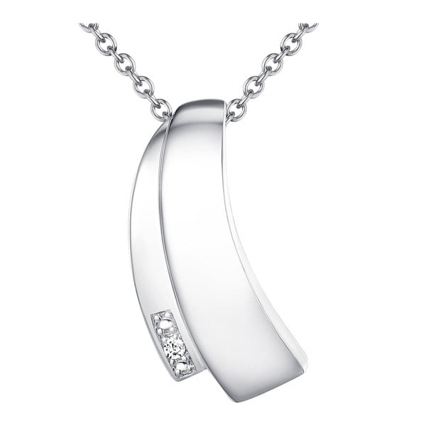 Stříbrný náhrdelník s pravým diamantem Tess Diamonds Cornélie, délka 45 cm
