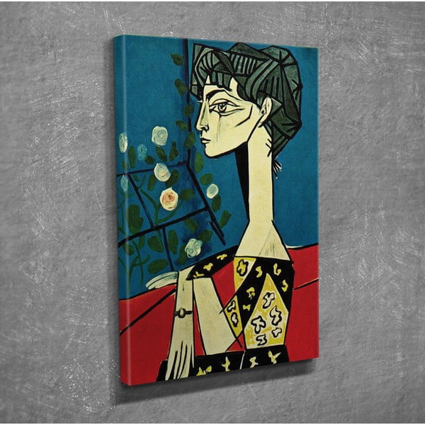 Seinareproduktsioon lõuendil Pablo Picasso Jacqueline lilledega, 30 x 40 cm Pablo Picasso - Jacqueline with Flowers - Wallity-image-2