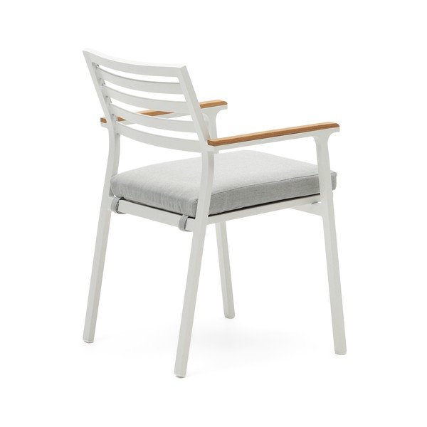 Valge metallist aiatool Bona - Kave Home-image-3