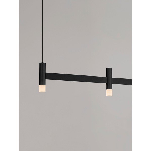 Mattmust alumiiniumist hämardatav LED-rippvalgusti akrüülklaasist varjuga Poetic - Nova Luce-image-2