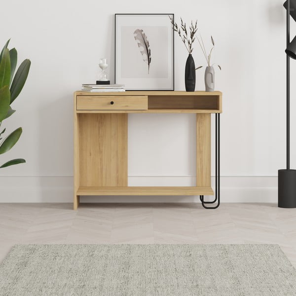 Konsoollaud  tammedekooriga 35x100 cm Saturne - Marckeric-image-1