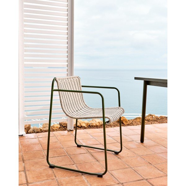 Hallikasroheline metallist aiatool Maurina - Kave Home-image-1