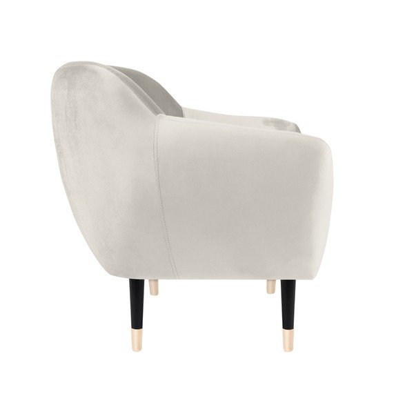 Krémové křeslo s černými nohami Mazzini Sofas Benito-image-4