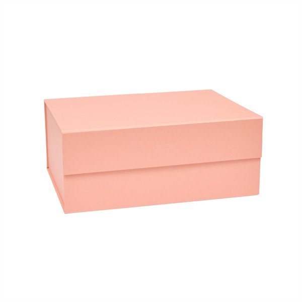 Heleroosa papist hoiukarp kaanega 33x25x15 cm Hako - OYOY Living Design