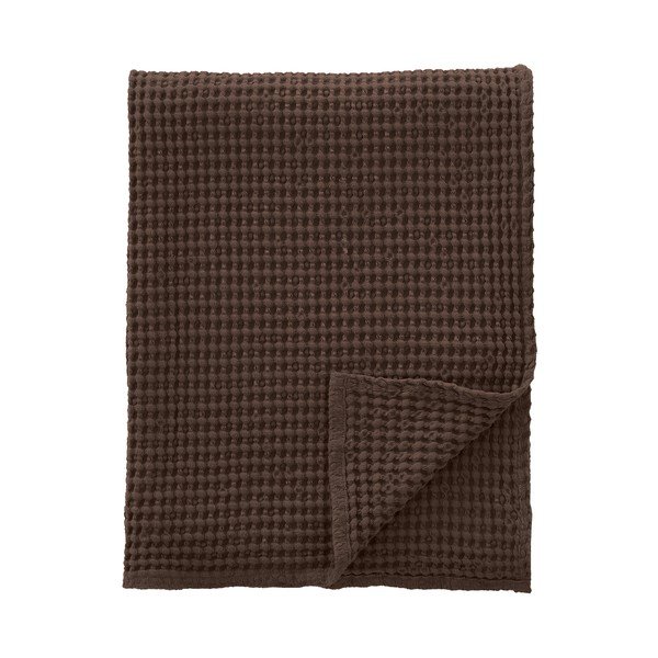 Tumepruun puuvillane tekk 150x200 cm Jaipur Chunky Waffle - Pineapple Elephant