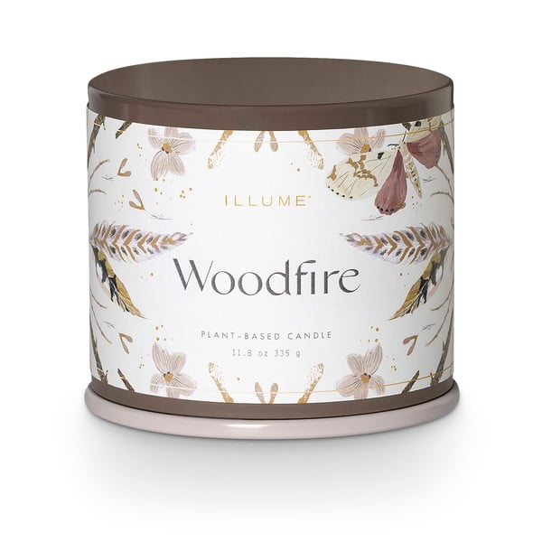 Lõhnastatud sojaküünal, põlemisaeg 50 h Woodfire - ILLUME x Bloomingville