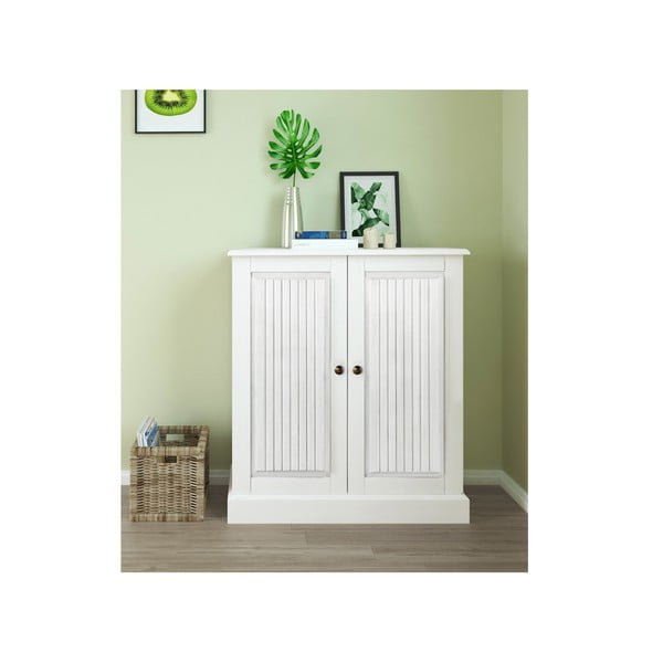 Valge männipuidust kapp 100x34 cm Mille - Støraa-image-1