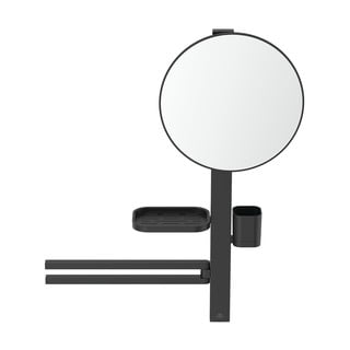 Seinapeegel riiuli ja riidepuuga ø 33 cm ALU+ – Ideal Standard