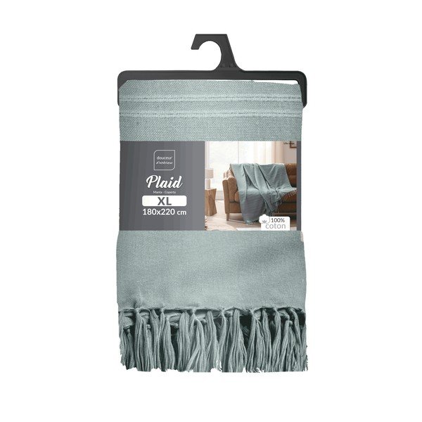 Roheline puuvillane voodikate 125x150 cm Lilia - douceur d'intérieur-image-2