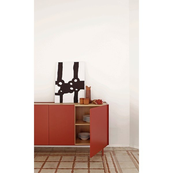 Punane madal kummut 165x78 cm Arista – Teulat-image-4
