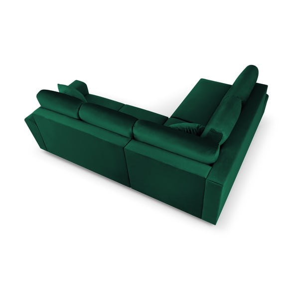 Roheline sametist panipaigaga nurgadiivanvoodi (vasak nurk/"L"-kujuline) Kyoto - Cosmopolitan Design-image-4