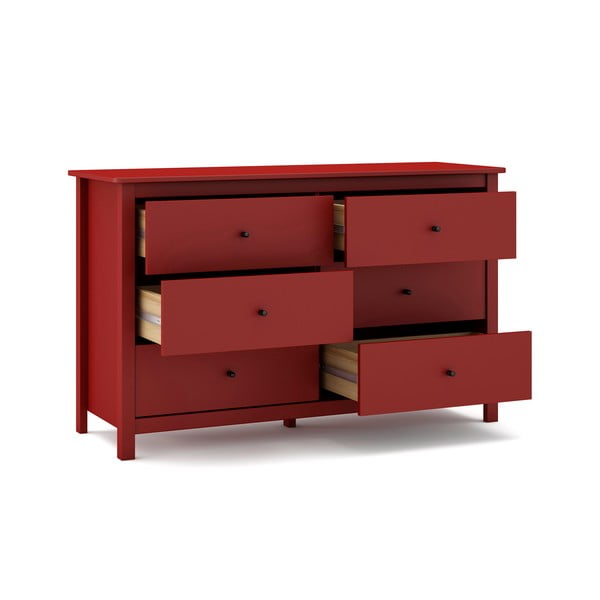 Punane madal kapp männist 130x80 cm Misti - Marckeric-image-4