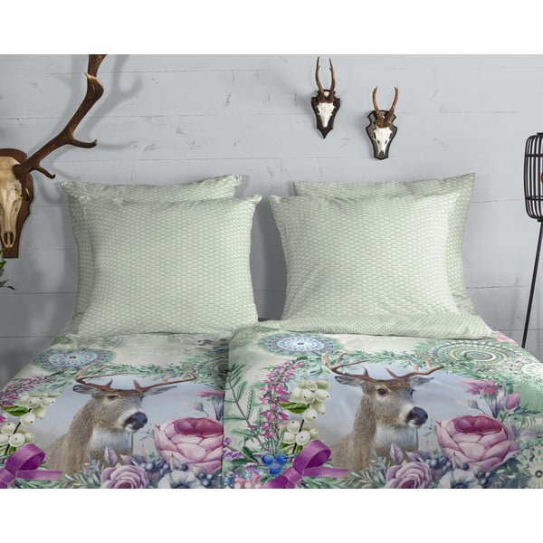 Roheline flanell voodipesu üheinimesevoodile 140x200 cm Romini - HIP-image-2