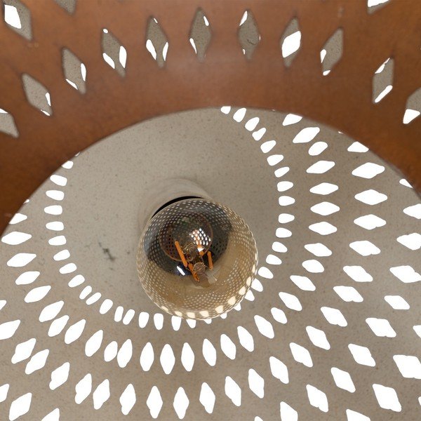 Kuldne rippvalgusti metallist varjuga ø 56 cm - Ixia-image-1