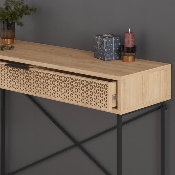 Tammedekooriga konsoollaud  35,5x110 cm Ecrin - Marckeric-image-1