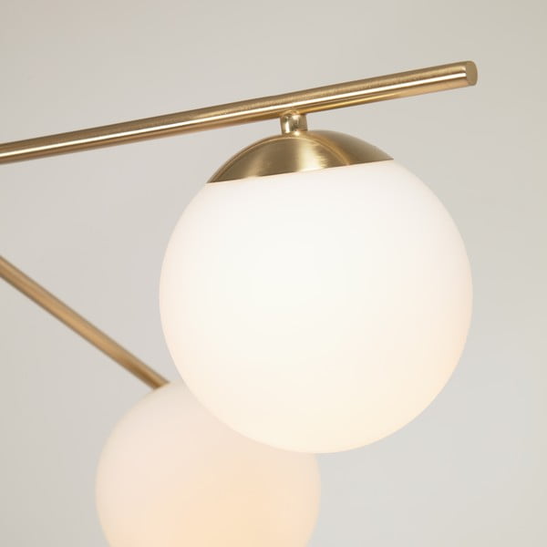 Valge-kuldse klaasvarjundiga laevalgusti ø 14 cm Mahala - Kave Home-image-1