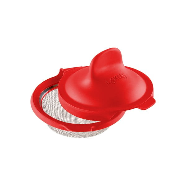 Červená silikonová formička na ztracené vejce Lékué Pouched
