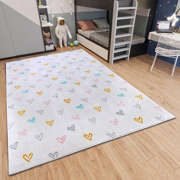 Valge laste vaip 120x170 cm Hearts - Hanse Home-image-1