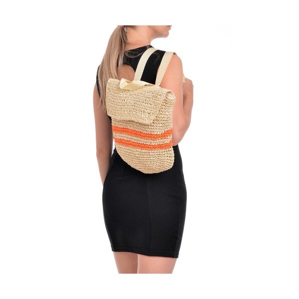 Dámský slaměný batoh Mangotti Bags Orange-image-2