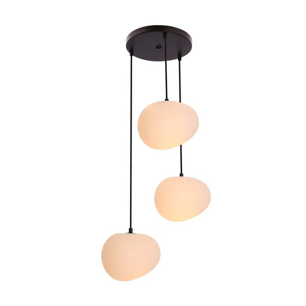 Must-valge rippvalgusti ø 42 cm Stones - Candellux Lighting-image-3