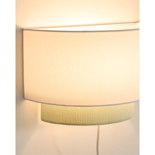 Valge/türkiissinine laste lamp tekstiilist varjuga Bianella - Kave Home-image-2