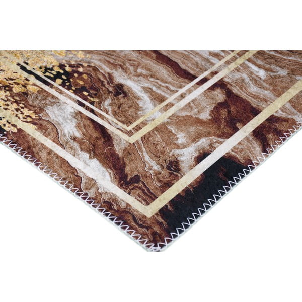 Pruun/kreemjas pestav vaibajooksja 80x200 cm - Vitaus-image-2