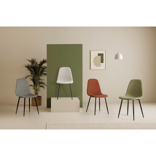 Polsterdatud söögitoolid 4-osalise terrakota värvi komplektis Minka - Marckeric-image-1