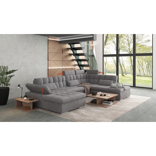 Hall panipaigaga nurgadiivanvoodi (parem nurk/U-kujuline) Merkur - Ropez-image-1