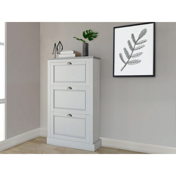 Valge männipuidust jalatsiriiul Toby - Støraa-image-1