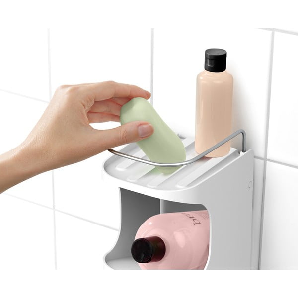 Valge isekandev plastikust vannitoa riiul Capsule - Joseph Joseph-image-4