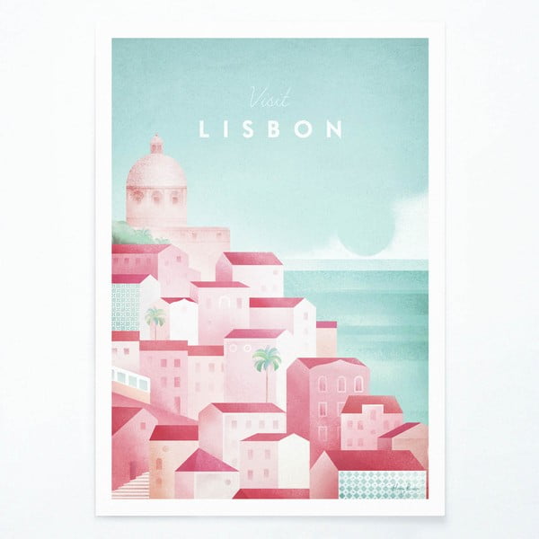 Plakat , 30 x 40 cm Lisbon - Travelposter
