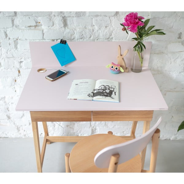 Hall kirjutuslaud tuhkpuust alusega , pikkus 85 cm Luka - Ragaba-image-3