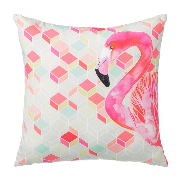 Polštář Half Flamingo, 45x45 cm