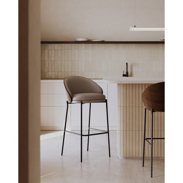 Pruun baaritool (istme kõrgus 77 cm) Eamy - Kave Home-image-1