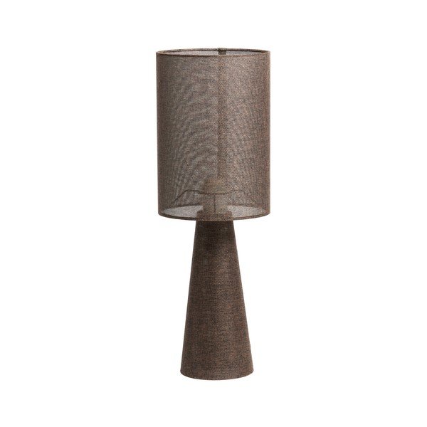 Pruun laualamp tekstiilist varjuga (kõrgus 58 cm) Micky - Light & Living